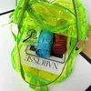 バックパックユニセックスPVCゼリー軽量透明な可視授業バッグ防水多目的ナップサック韓国の女の子のブックバッグ