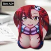 Mouse Pads Wrist Rests Yoko Anime Sexy Big Soft Breast 3D Gaming Mouse Pad Sexy Wrist Rest Mouse Pad H2.8cm/1.1 Free shipping Y240423