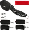 Sex Bondage BDSM Kit RESTRAINTES - 6PCS SETS AVEC AVOIR GABLES ALIMENTABLES CHEURES CUFF BOUGES BOUGILLES ADULTS JOURS SEXE TOYS POUR HOMMES FEMMES COUPLES (NOIR)