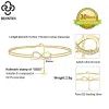 Strands Rinntin 925 Sterling Sterling Unique Strateed Infinitysatellite Anklets for Women 14K Gold Bracciale Oro Bracciale Falli Gioielli SA16