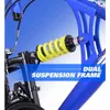 Cyklar 2023 Nya Kent Bicycles 29 in. Flexor Mens Dual Suspension Mountain Bike Blue Y240423