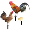 Gardendecoraties 1 Set van acryl kip kuikentuin decoratieve kipvormige stake Lawn Rooster Stakes