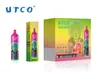 Original Utco Aliens 9000 Puffs Vape jetable 22 saveurs 18 ml Dispositif préfabillé 850mAh Type-C Batte de batterie rechargeable Bobine 9k E Cigarettes