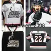 KOB WENG VINTAGE Rzadki 2017 Dostosuj Echl Brampton Beast Męskie kobietę haft haft biały czarny czarny tanią koszulki hokejowe