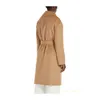 Płaszcz damski kaszmirowy płaszcz luksusowy płaszcz Max Maras Women Camel Tabil