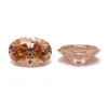 Löst diamanter Champagne Moissanite Oval Cut 4x6mm 0,5CT Moissanites VVS Diamond för smyckenillverkning