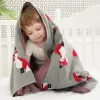 Set coperte per bambini a maglia a maglia con passeggino con fiume con fiume Wrap fumetton Horse Infantil Boys Girls che riceve trapunte per bambini coperte