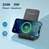 Chargers 2 In 1 20W Wireless Charger Fold Stand Pad Fast Charging for iPhone 14 13 12 11 8 Airpods 3 Pro Samsung S22 S21 Qucik Charge