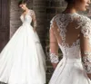 Elegancka koronkowa sukienka ślubna Vestido de novia 2024 pół-rękawy Suknie panny młodej w szyku Viet Pockets Dostosuj szatę de Mariee