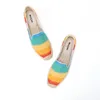 Casual Shoes Spring And Autumn Espadrille Comfortable Color Thick-soled Canvas Woven Round Toe Large Size Flat Women's