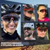 Solglasögon Kapvoe Photochromic Cycling Solglasögon Män kvinnor Road Mtb Mountain Bike Bicycle Glasses Cycling Glasses Sport Running Eyewear