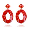 Oorbellen Acryl Acetaat oorbellen 2019 Dames Clip on Earring Boheemse Big Statement Fashion Circular Luxury Ear Clips Sieraden Accessoires