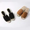 カジュアルシューズのスリングバックオープントゥ本物の革のエスカドリルフラットWowen Moccasins Woman Fisherman Sewing Slip on Shallow Loafers 2024