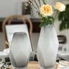 Vasi leggeri lussuosi settori semplici fiori di vetro glassati fiodi secchi vaso geometrico creativo