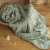 Accessories Oil painting color wrinkled crepe yarn raw edge soft texture cotton linen newborn photography props 190x80cm