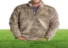 Maglioni maschili uomini inverno maglione sherpa 1/4 cerniera y pullover plus size 3xl top streetwear casual teddy7350968