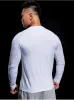 Tシャツ新しい長袖TシャツスポーツメンズジムシャツクイックドライジムフィーストレーニングランニングTシャツ男性トレーニングTシャツボディービルトップス