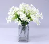 Fleurs décoratives Simulation en plastique artificiel Spring Grass Orchid Garden Décoration de mariage Bouquet Party Bureau