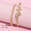 Strands Boho Multilevel Bracelets For Women New Vintage Geometric Goldplate Snake Eagle Pharaoh Crystal Butterfly Lock Jewelry Gift