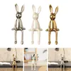 Statues de lapin Cerramique Créative Creative Shiny Modern Nordic Animal Figures Ornement Decorative Animal Figures Table Decor 240513