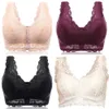 Vest vrouwelijke front rits push omhoog bh full cup sexy kanten bh's voor vrouwen bralette top plus size naadloze draadloze verzamel brassiere 220511 s lette ssiere