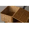 Cesti cestini Cesti intrecciati a mano Cesti di cesta di vimini per vimini Box rettangolare con cestino con coperchio Organizzatore del contenitore per la casa.