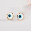 Ohrringe 1Pair Herz Evil Eye Hoop Ohrringe für Frauen Geschenk Schmuck Mode einfache glänzende türkische Augen Fatima Hand geometrische Kreis Ohrringe