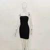 Casual Dresses Fashion Style Ins Selling Sexy Tube Top Package Hip Skirt Dress Double Layer Short Elastic Base