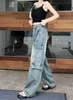 Damesjeans herfst vrouwen Harajuku Cargo Baggy Jeans 2024 Retro Street Fashion Hip Hip Extra grote casual brede benen demin broek y2k losse broek YQ240423