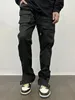 Trendy śladowe spodnie ładunkowe Mens Multi Flap Kieszonkowe spodnie swobodne spodnie na zewnątrz spodnie robocze na zewnątrz streetwear 240408