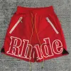 Projektant krótkie FI Casual Cailing Shorts Sight Versi Rhude litera haftowana siatka przycięta tęczowa męska męska damska sanitarna spodni Anti Amer 917