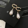 Pozbawione perłowe pearlowe projekty marki Wysokiej jakości kolczyki dla charyzmatycznych dziewcząt wisior biżuterii