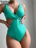 Menas de banho feminina S - XL Corte assimétrico V Women Women One Piece Fêmea Monokini de Monokini Monokini Monokiny Swim V5546