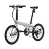 Cyklar 20 tum ultralätt fällbar cykel 9 Speed ​​Aluminium Alloy Lätt väg Mountain Bike Commuter City Dual skivbromsar Bikes Y240423