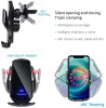 Chargers Automatic 30W Car Wireless Charger for iPhone 15 14 13 12 11 XR 8 Samsung S23 S22 Magnetic USB Fast Charging Phone Holder Mount