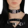 Clips Harajuku Choker EyeSplice Buckle ketting pu lederen cosplay anime kettingen kraag gotisch sieraden cadeau