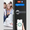 CONTRÔLE WAFU F4 Smart Lock Porte Biométrique Biométrique Empreinte verrouille de la porte d'entrée en alliage de zinc en métal Electronit