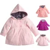 コートPudcoco Girl Coat 6M3Y 2019 Bady Birgh Hooded Trench Coat Winter Windbreaker Jacket Kids Outerwear