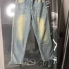 Chaopai Fushen neue gewaschene Jeans bestickt und gedruckt Spleiß