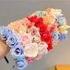 Clip per capelli Fashion Bride Women Flower Crowns Bands Wedding Florals Headband Garlands Princess Whith Girls Accessorio