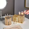 Bins European Luxury Crystal Pen Holder Makeup Brush Storage Jewelry Organizer Girl's Room Decoration Accessories Desktop Storage