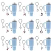 Andere drinkwarebrief charme voor bekeraccessoires a-z initiële hangers tumbler ornament gepersonaliseerd 40 oz met handvat druppel levering otjpj