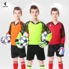 Soccer Kids Goalkeeper Uniform Boys Goalkeeper Soccer Jersey Doorkeepers Long Sleeve Sponge Protective Football Uniform For Children's