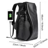 Backpack Men's USB Charge Travel Laptop 15.6inch Leather Waterproof Anti Theft Backpacks Carry On Bag Male