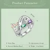 Pierścienie Jewelora spersonalizowana miłość kwiat 24 Nazwa grawerowane pierścionki dla kobiet spersonalizowane macierzyste pierścień biżuterii Prezenty dla żony