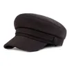 Berets Women's Flat Flat Top Top Linen Captain Military Sailor Hat Cap for Ender Travel Travel Sun Visor Hats Caps