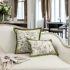 Подушка зеленый свет роскошный покрытие декоративное цветочное жаккардовое пэчворк северный современный диван 45 45/30 50 см.
