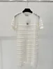 24 women can go for a double striped perspective knit dress, minimalist 421