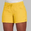 Shorts femininos Summer High Caist Casual Sports Pants soltas de algodão caseiro de fundo elástico Casa elástica calça de suor de pernas largas largas