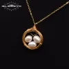 Colliers Glseevo Handmade Original Design Natural Natural Fresh White White Pearl Pendant Collier pour les femmes Lovers ’Engagement Gift Gn0163